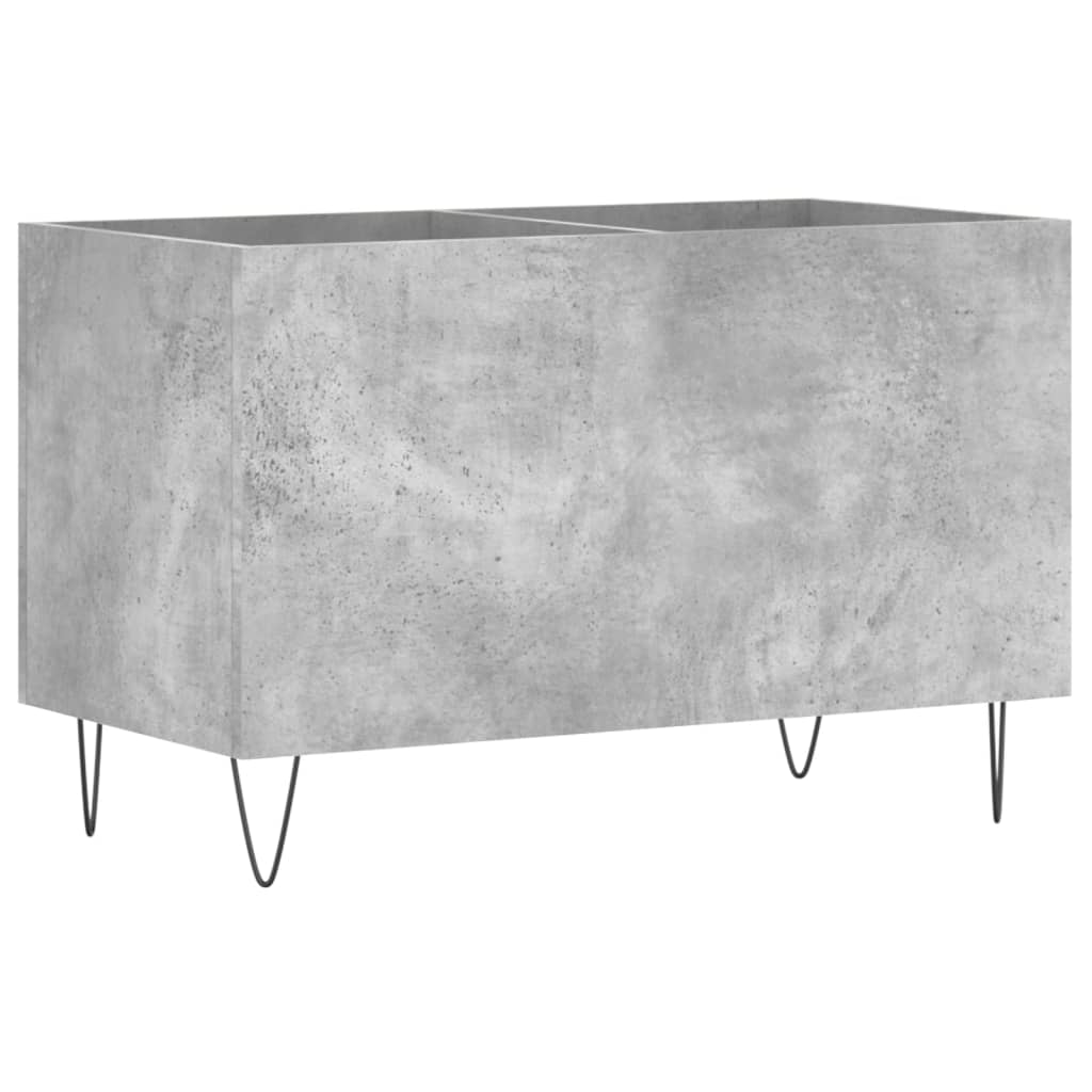vinylskab 74,5x38x48 cm konstrueret træ betongrå