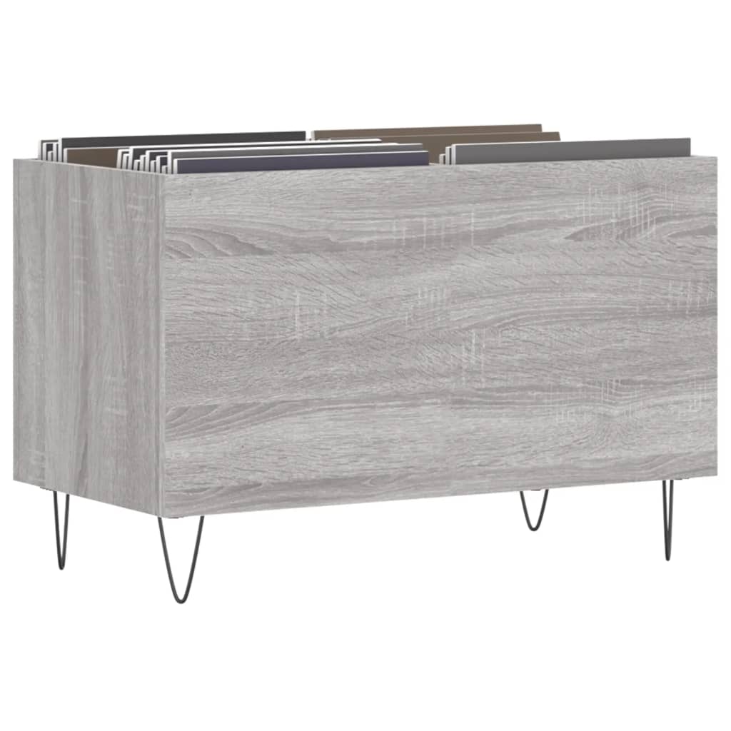vinylskab 74,5x38x48 cm konstrueret træ grå sonoma-eg