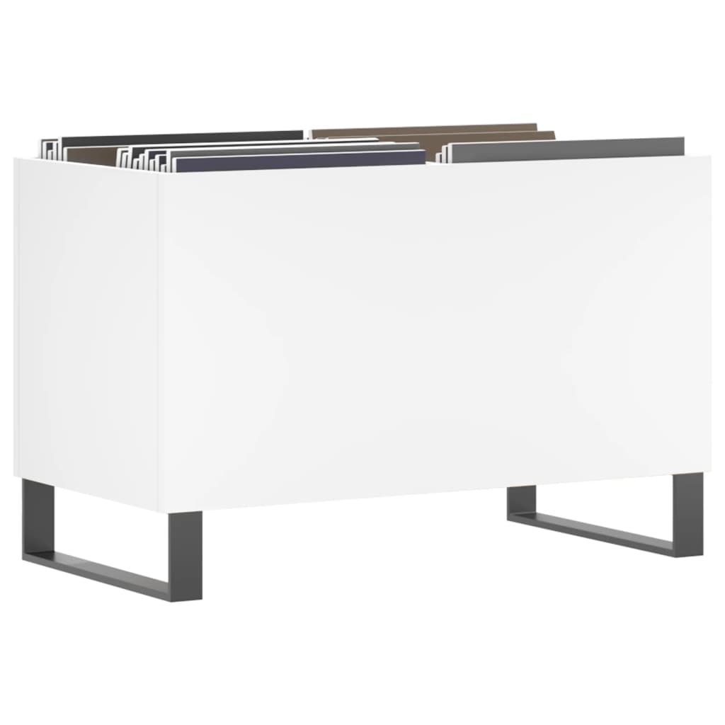 vinylskab 74,5x38x48 cm konstrueret træ hvid