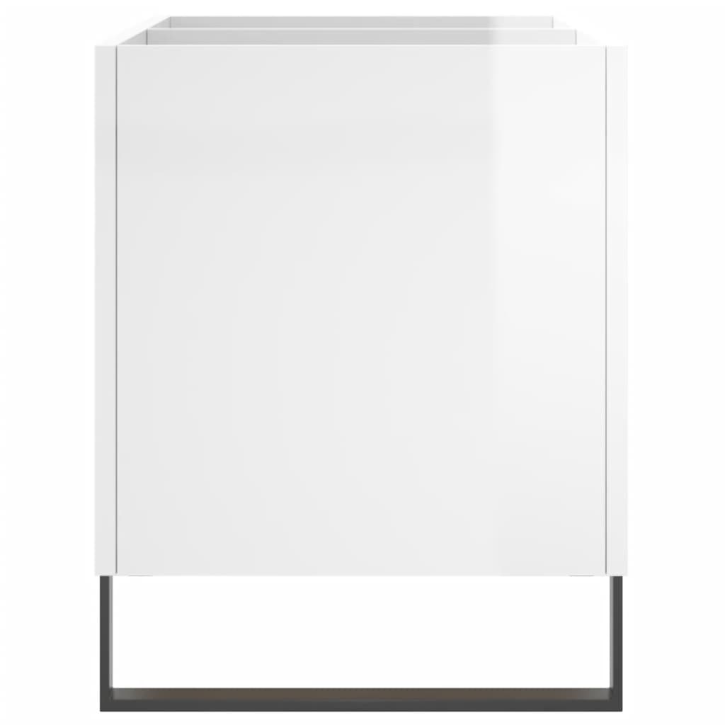 vinylskab 74,5x38x48 cm konstrueret træ hvid højglans