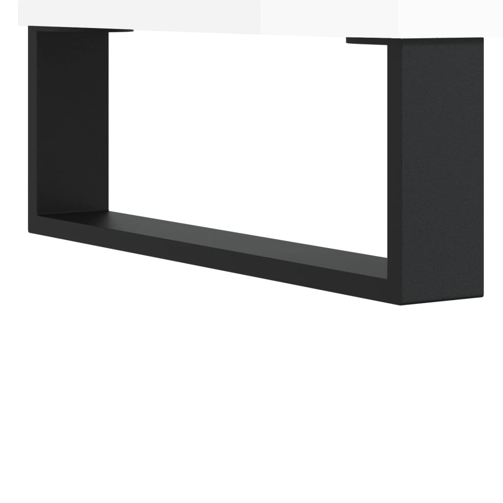 vinylskab 74,5x38x48 cm konstrueret træ hvid højglans