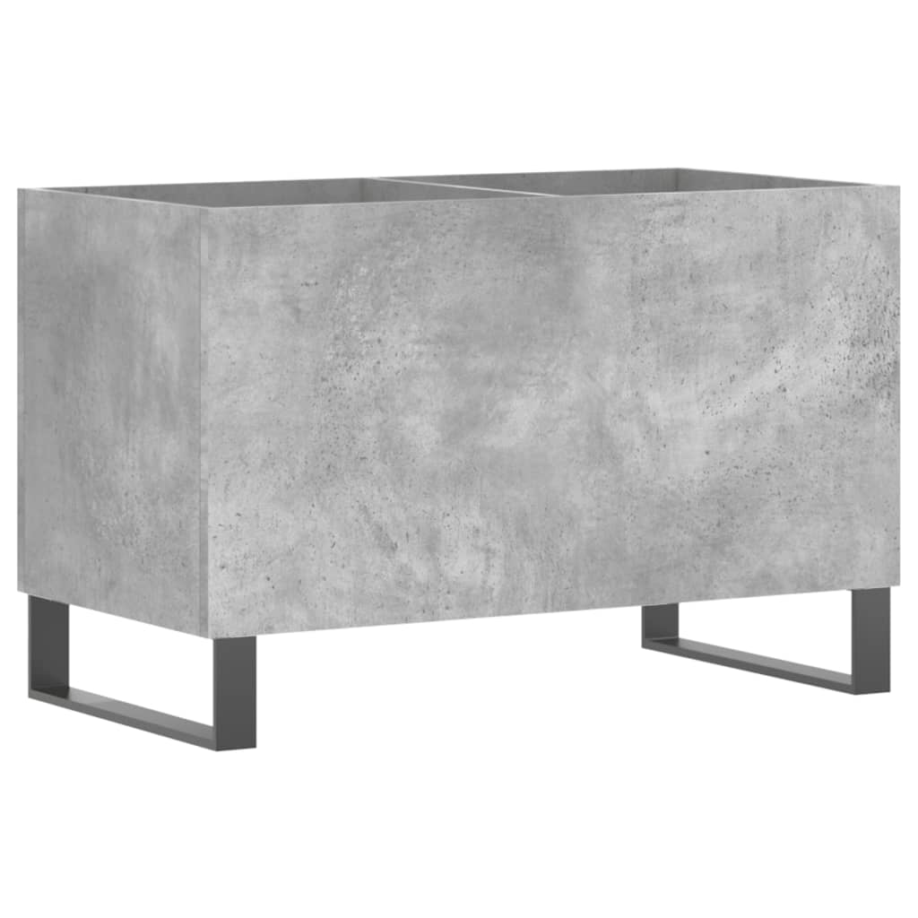 vinylskab 74,5x38x48 cm konstrueret træ betongrå