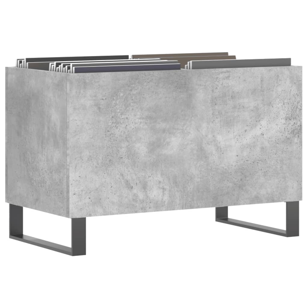vinylskab 74,5x38x48 cm konstrueret træ betongrå