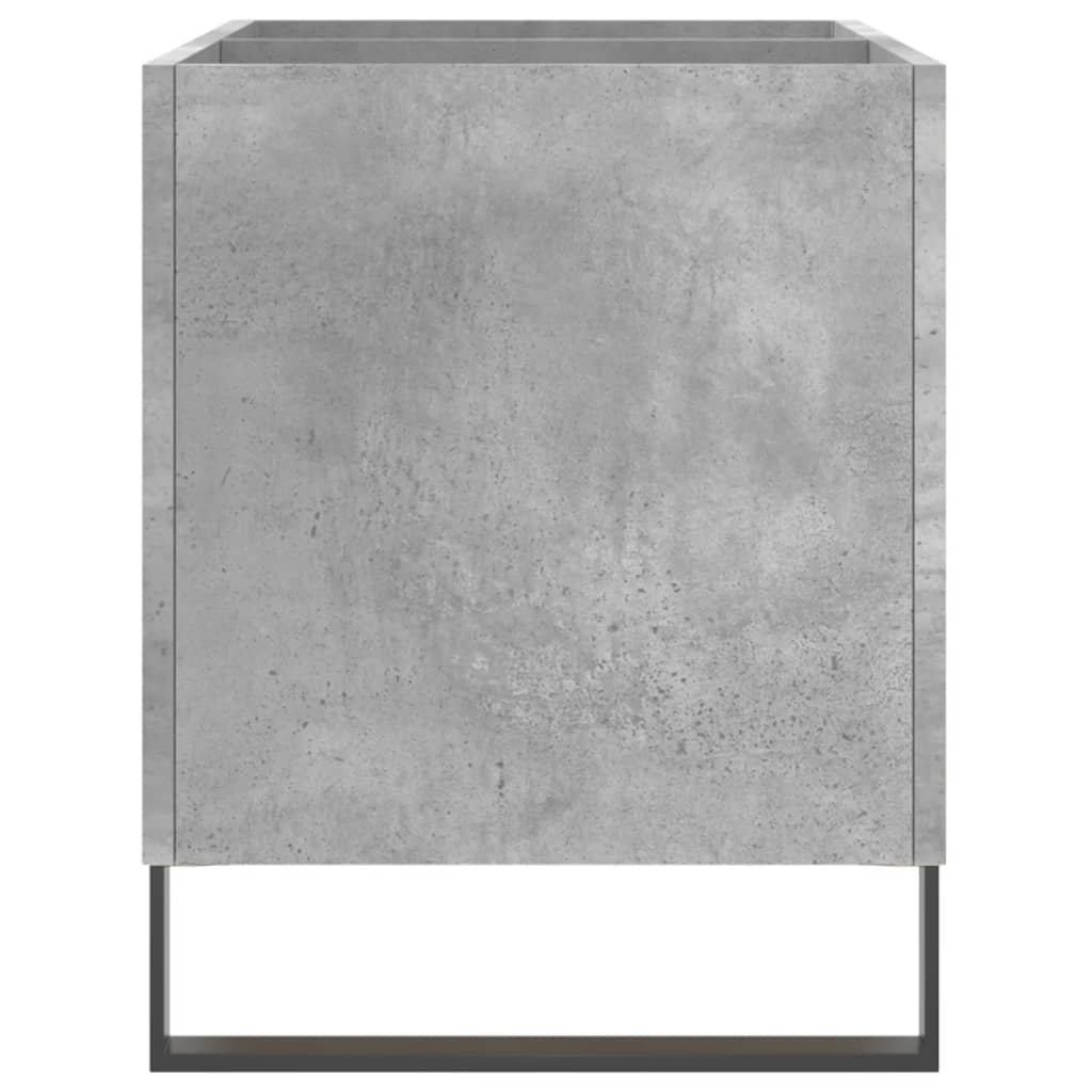 vinylskab 74,5x38x48 cm konstrueret træ betongrå