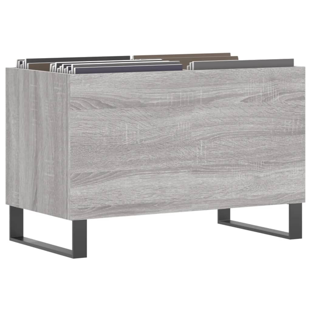 vinylskab 74,5x38x48 cm konstrueret træ grå sonoma-eg