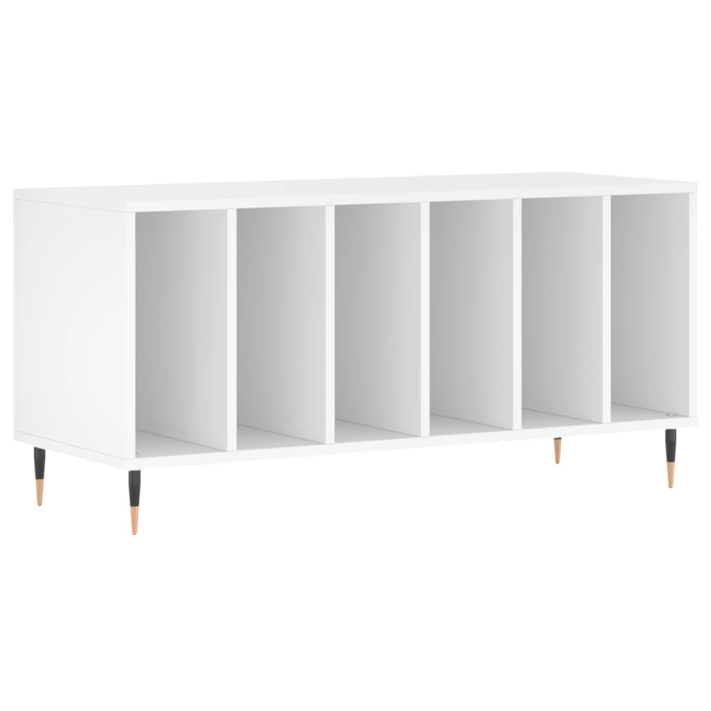 vinylskab 100x38x48 cm konstrueret træ hvid