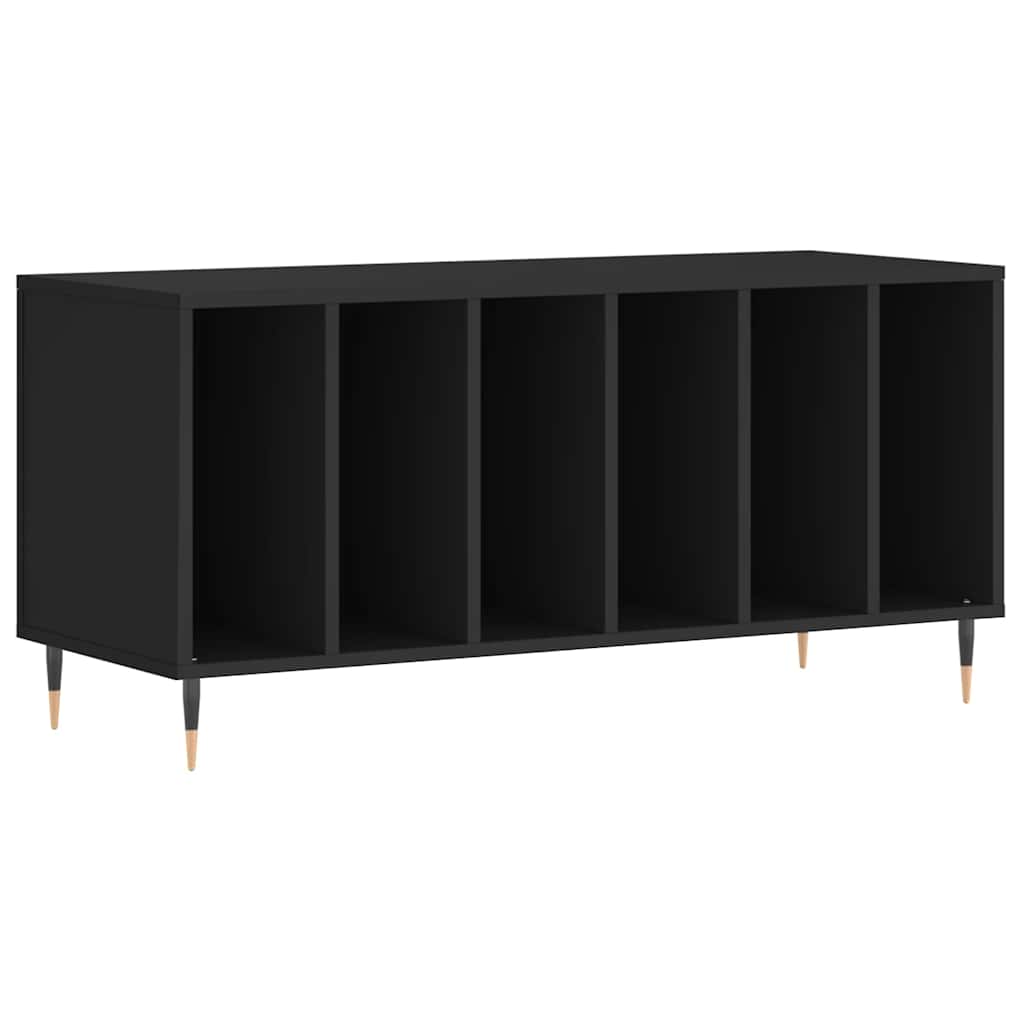 vinylskab 100x38x48 cm konstrueret træ sort
