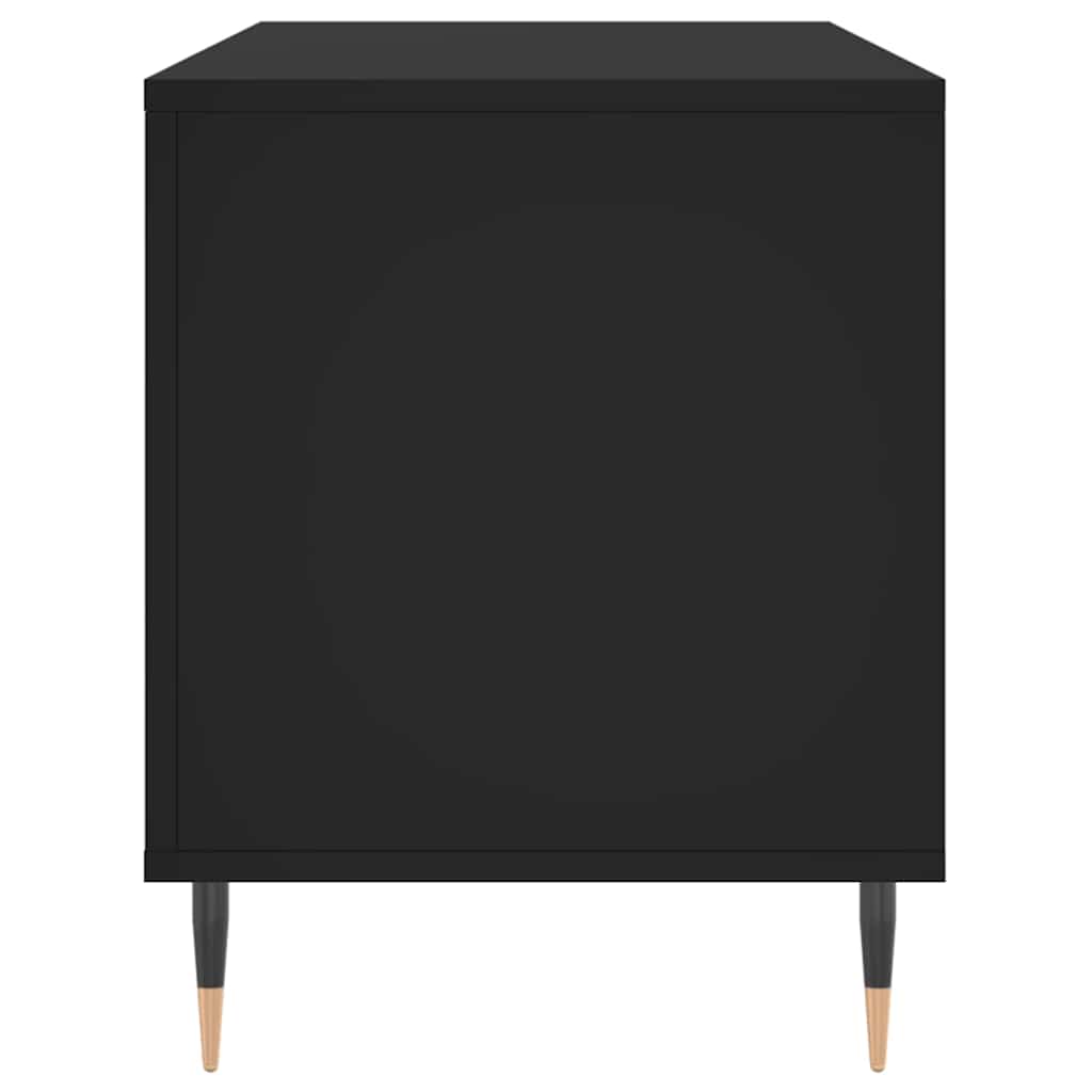 vinylskab 100x38x48 cm konstrueret træ sort