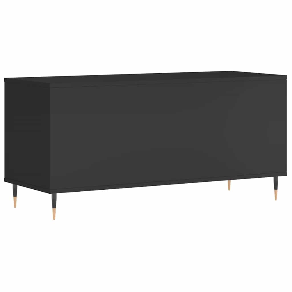 vinylskab 100x38x48 cm konstrueret træ sort
