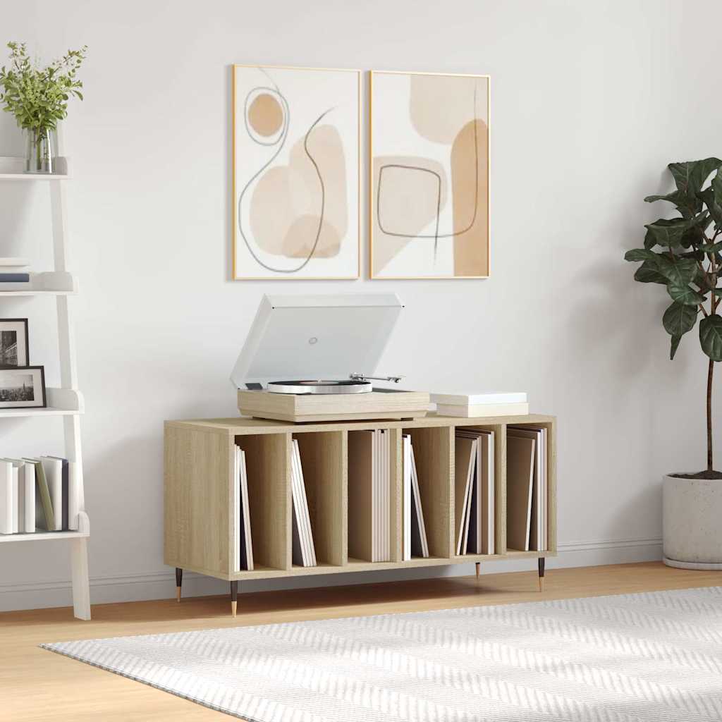 vinylskab 100x38x48 cm konstrueret træ sonoma-eg