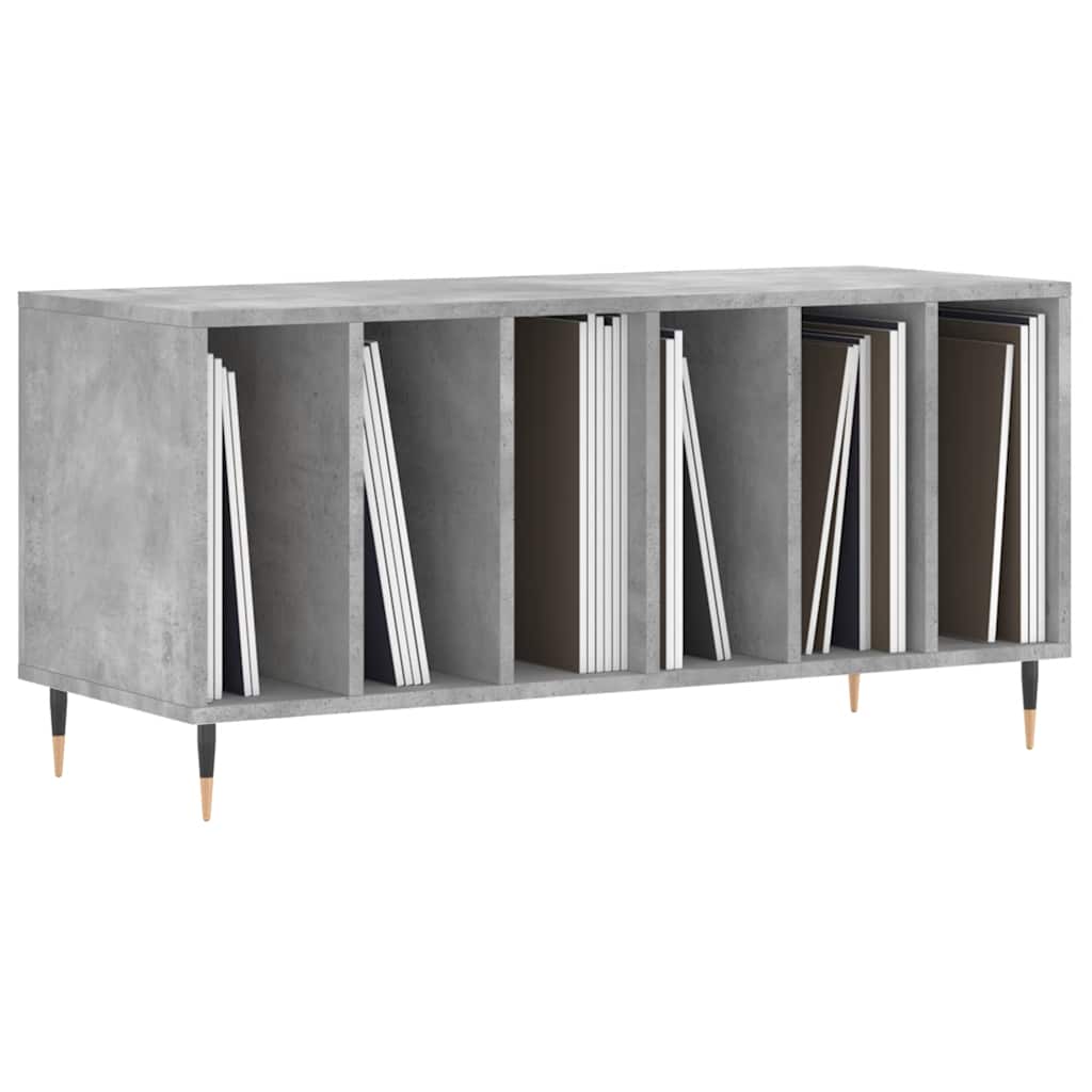 vinylskab 100x38x48 cm konstrueret træ betongrå