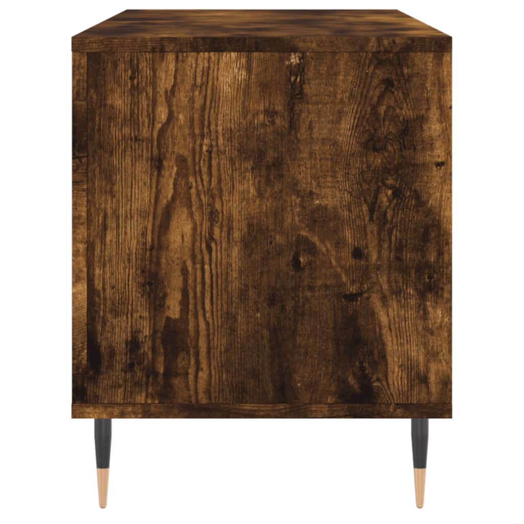 vinylskab 100x38x48 cm konstrueret træ røget egetræsfarve