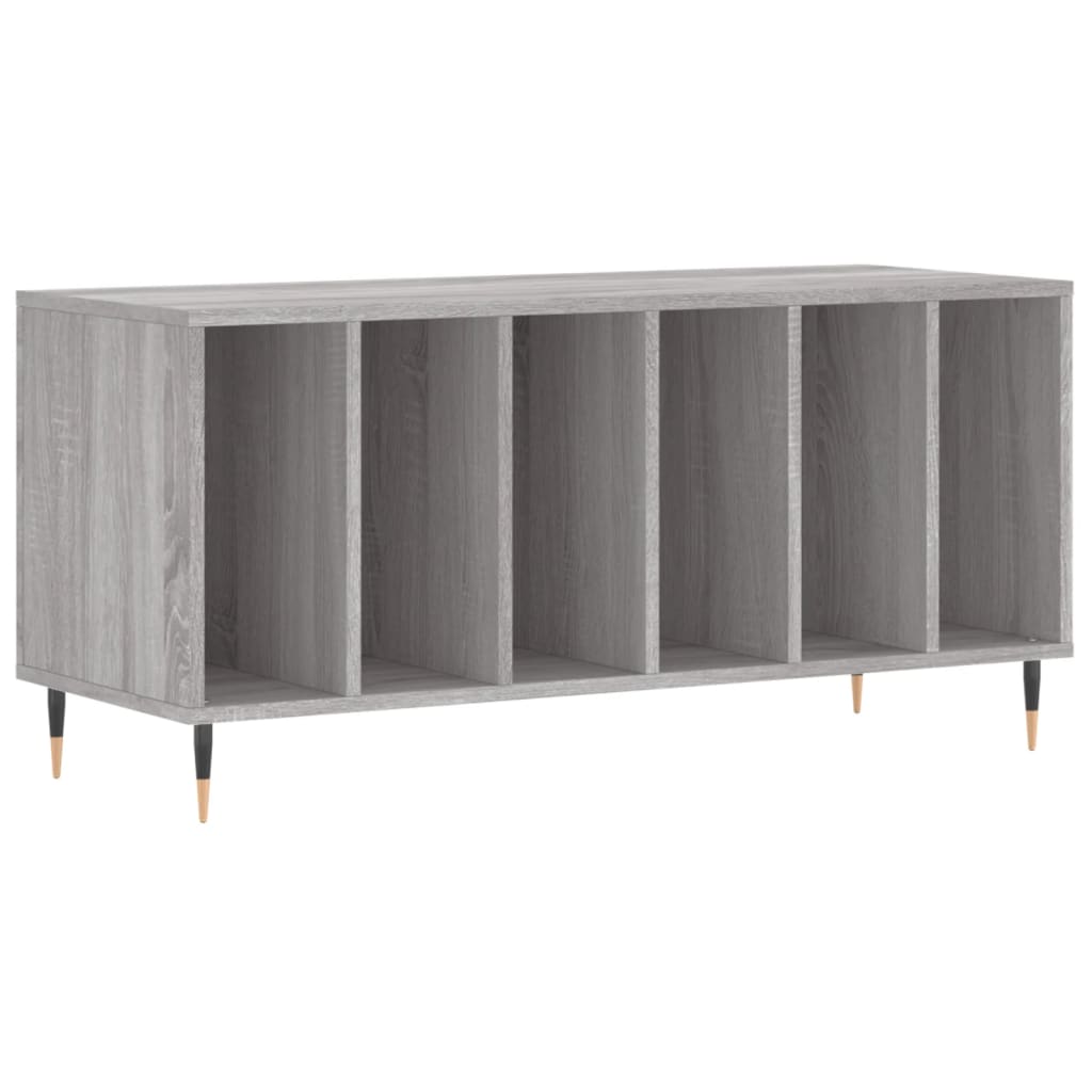 vinylskab 100x38x48 cm konstrueret træ grå sonoma-eg