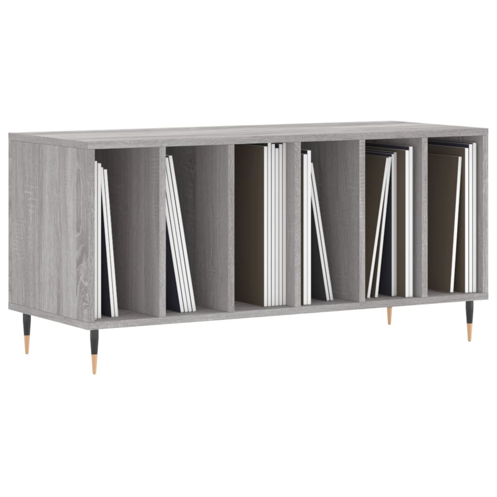 vinylskab 100x38x48 cm konstrueret træ grå sonoma-eg