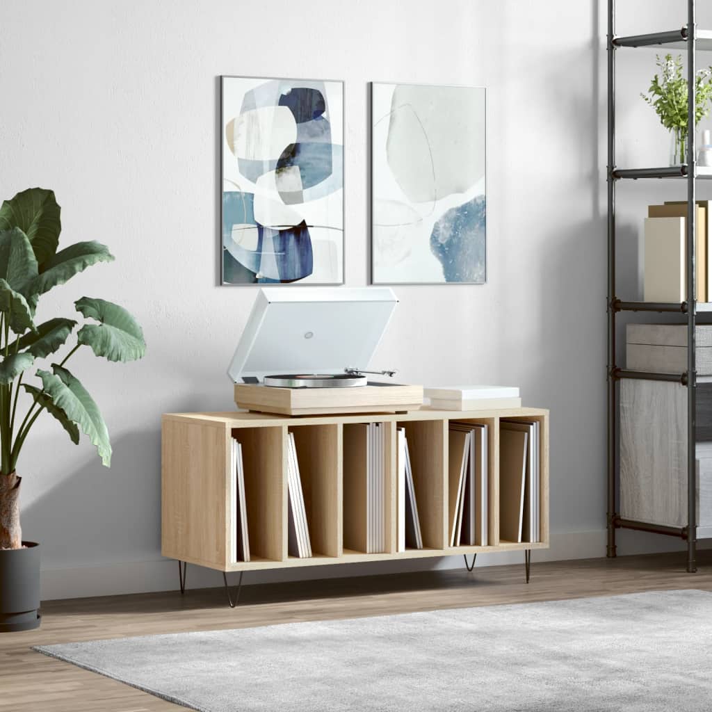 vinylskab 100x38x48 cm konstrueret træ sonoma-eg
