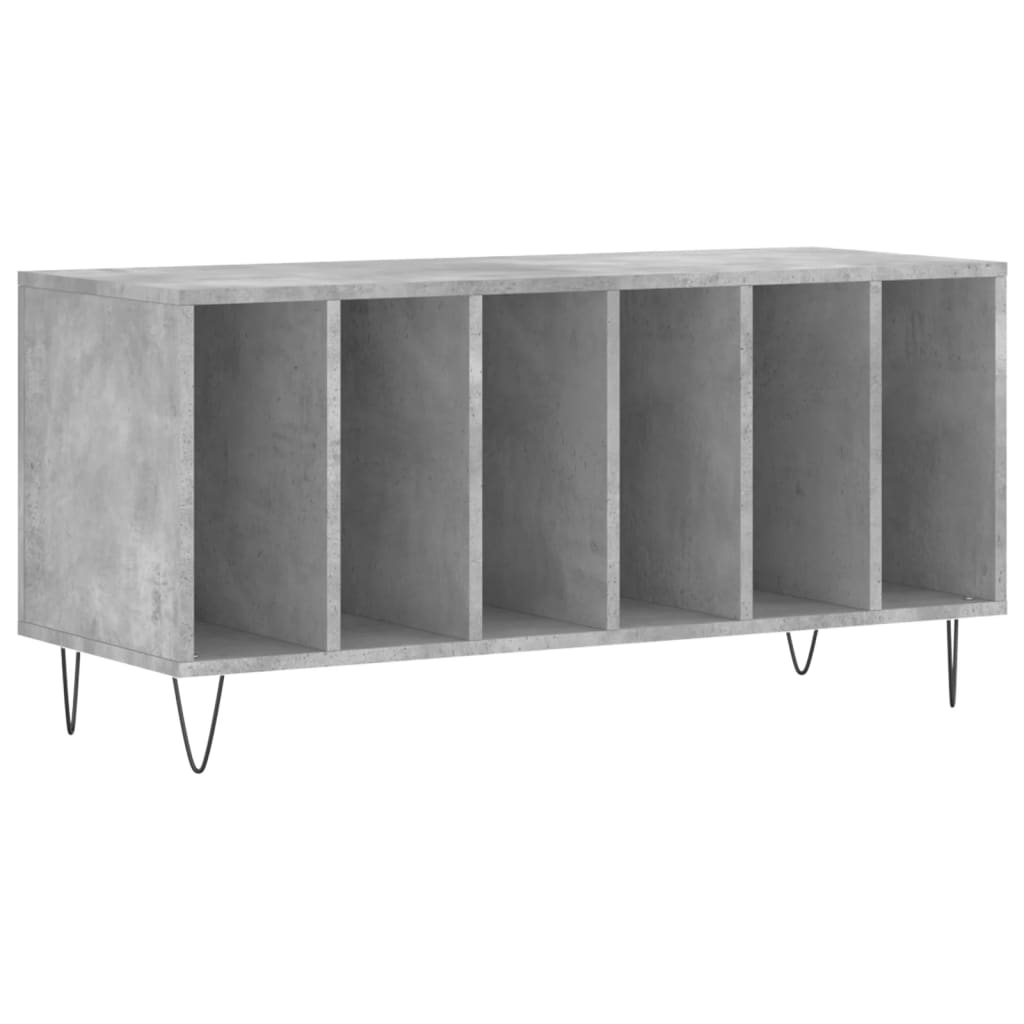 vinylskab 100x38x48 cm konstrueret træ betongrå
