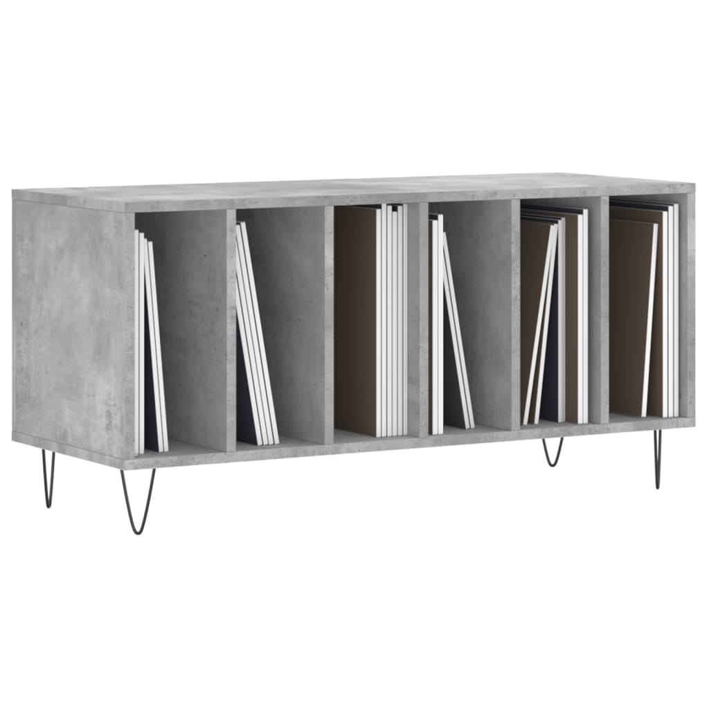 vinylskab 100x38x48 cm konstrueret træ betongrå