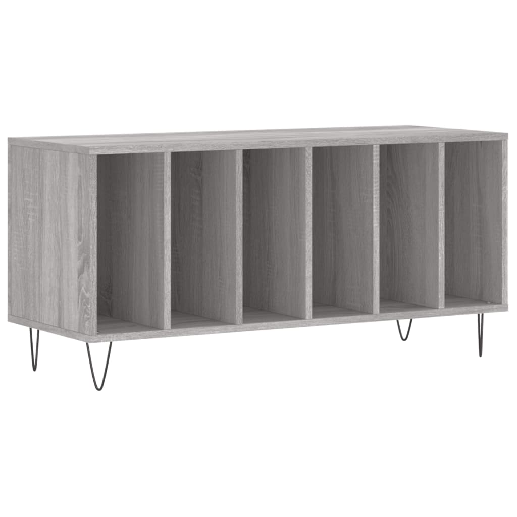 vinylskab 100x38x48 cm konstrueret træ grå sonoma-eg