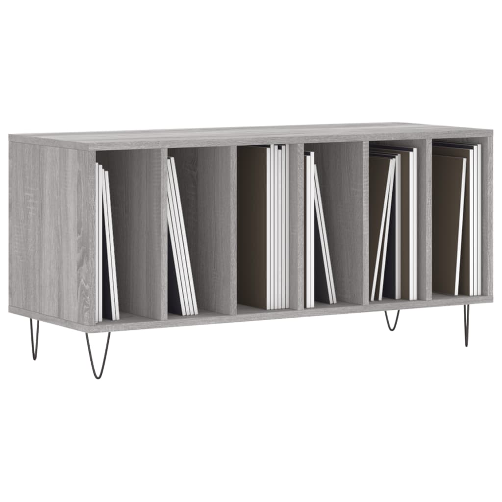 vinylskab 100x38x48 cm konstrueret træ grå sonoma-eg