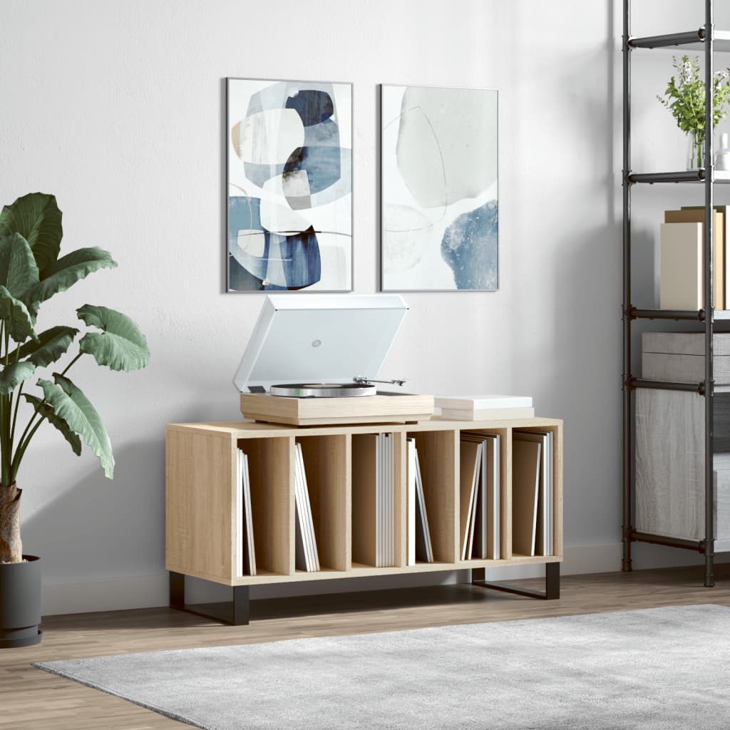vinylskab 100x38x48 cm konstrueret træ sonoma-eg