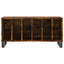 vinylskab 100x38x48 cm konstrueret træ røget egetræsfarve