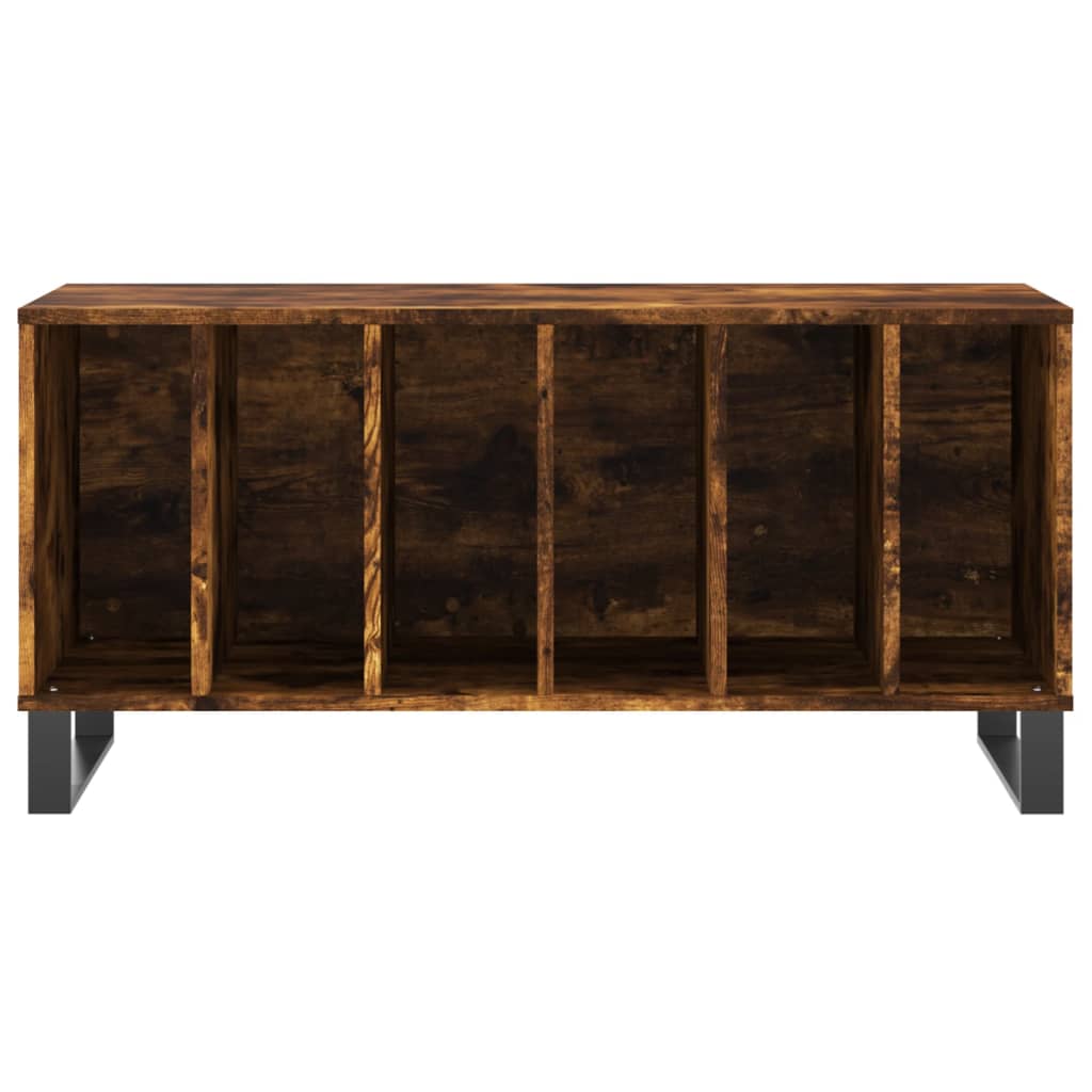 vinylskab 100x38x48 cm konstrueret træ røget egetræsfarve