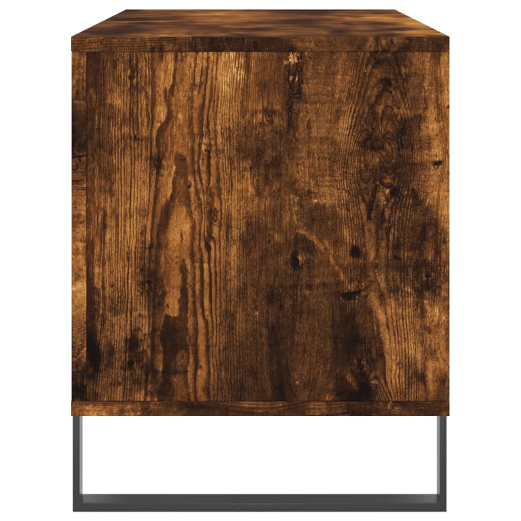 vinylskab 100x38x48 cm konstrueret træ røget egetræsfarve