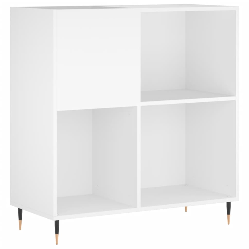 vinylskab 84,5x38x89 cm konstrueret træ hvid
