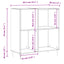 vinylskab 84,5x38x89 cm konstrueret træ hvid