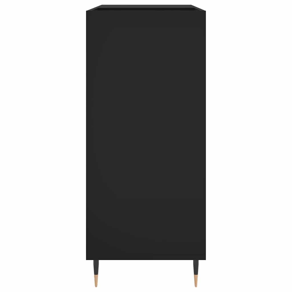 vinylskab 84,5x38x89 cm konstrueret træ sort
