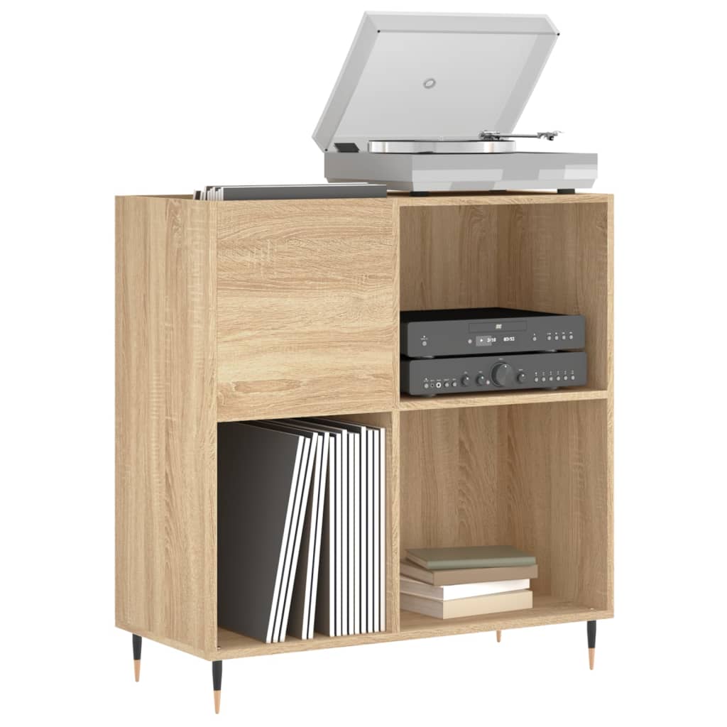 vinylskab 84,5x38x39 cm konstrueret træ sonoma-eg