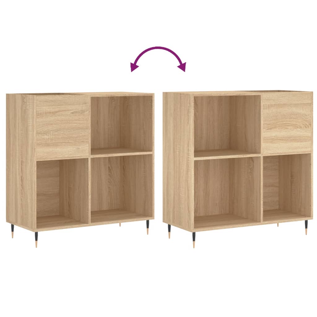 vinylskab 84,5x38x39 cm konstrueret træ sonoma-eg
