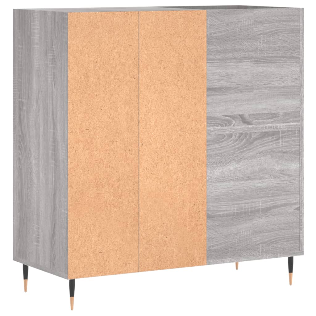vinylskab 84,5x38x39 cm konstrueret træ grå sonoma-eg