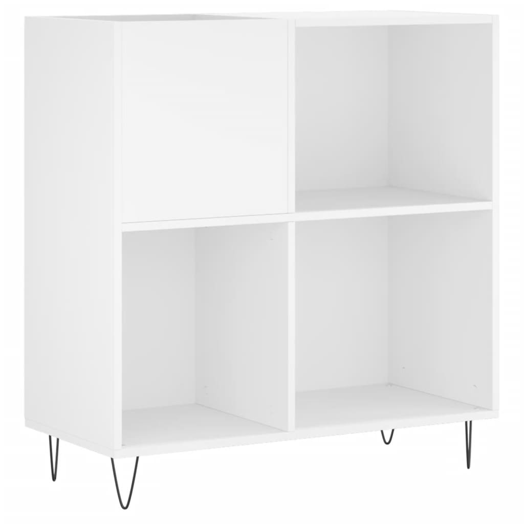 vinylskab 84,5x38x89 cm konstrueret træ hvid