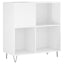 vinylskab 84,5x38x89 cm konstrueret træ hvid højglans