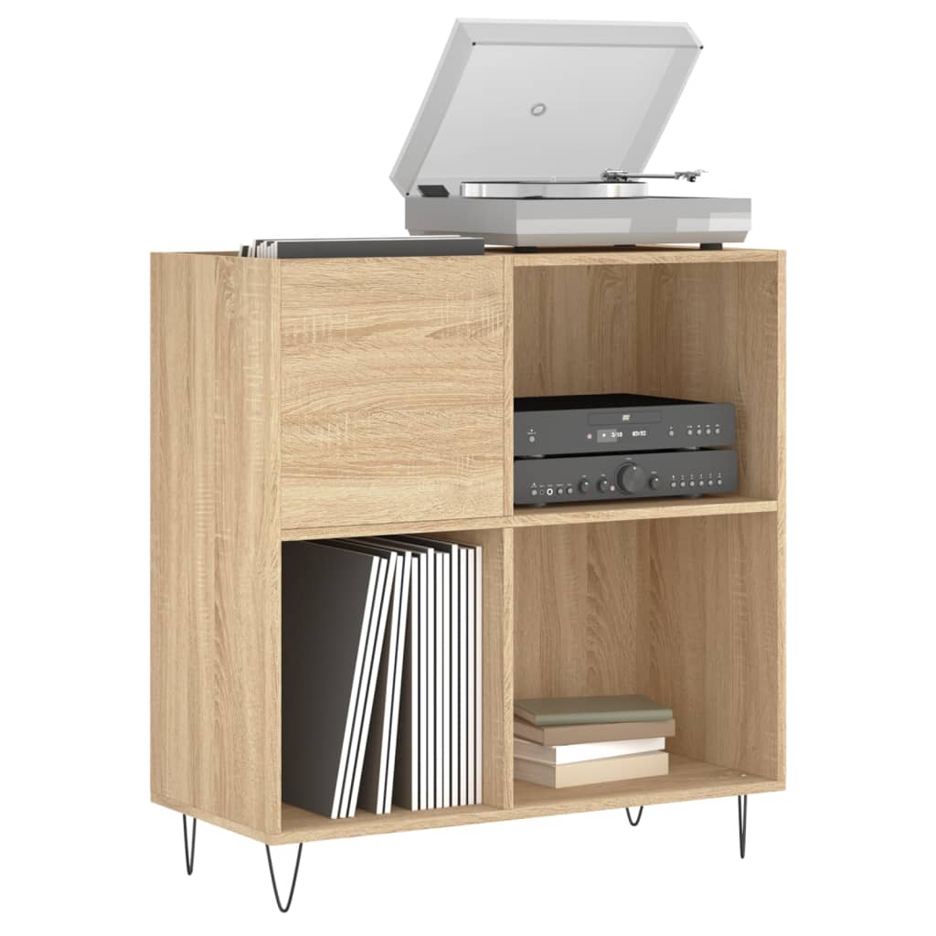 vinylskab 84,5x38x39 cm konstrueret træ sonoma-eg