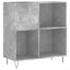 vinylskab 84,5x38x89 cm konstrueret træ betongrå