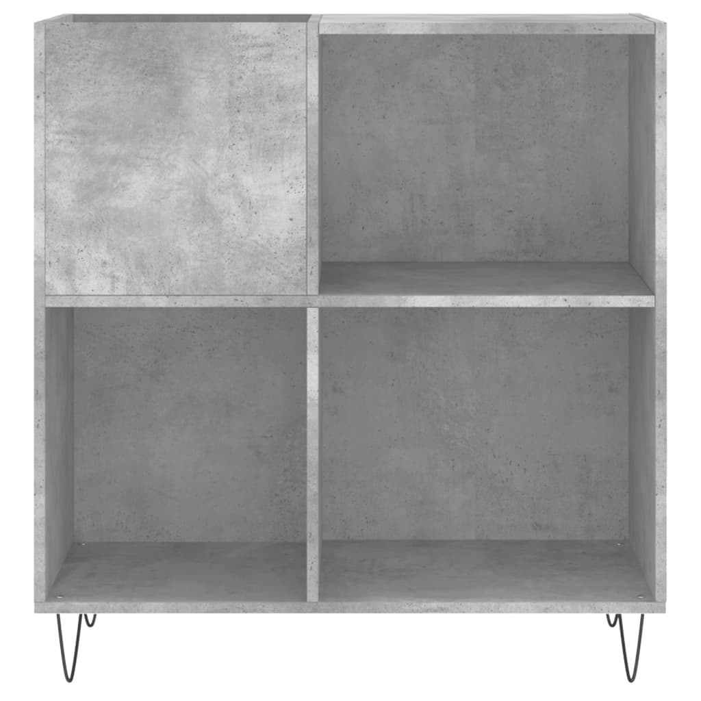 vinylskab 84,5x38x89 cm konstrueret træ betongrå