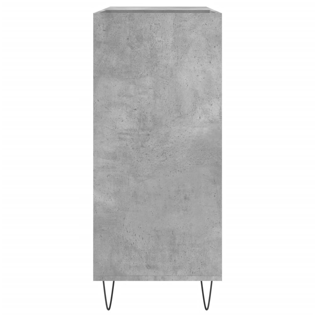 vinylskab 84,5x38x89 cm konstrueret træ betongrå