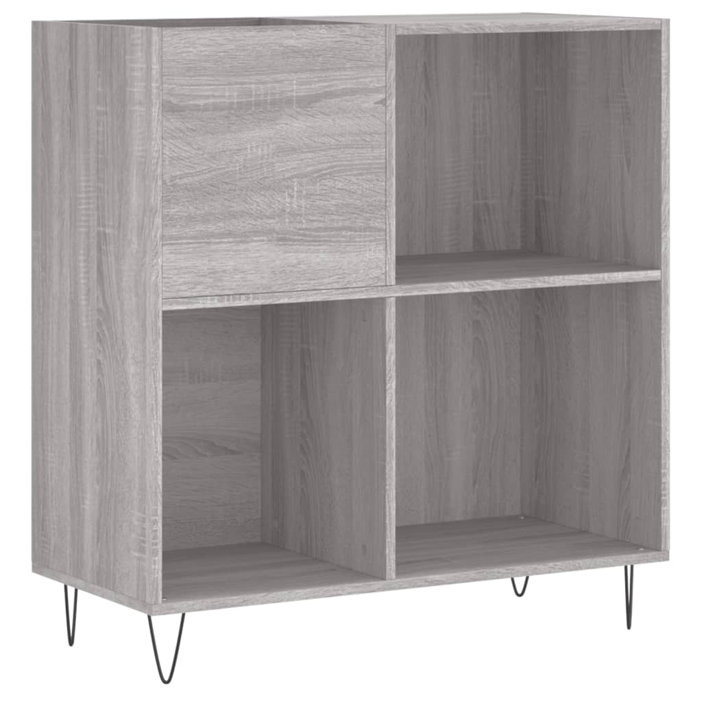 vinylskab 84,5x38x39 cm konstrueret træ grå sonoma-eg