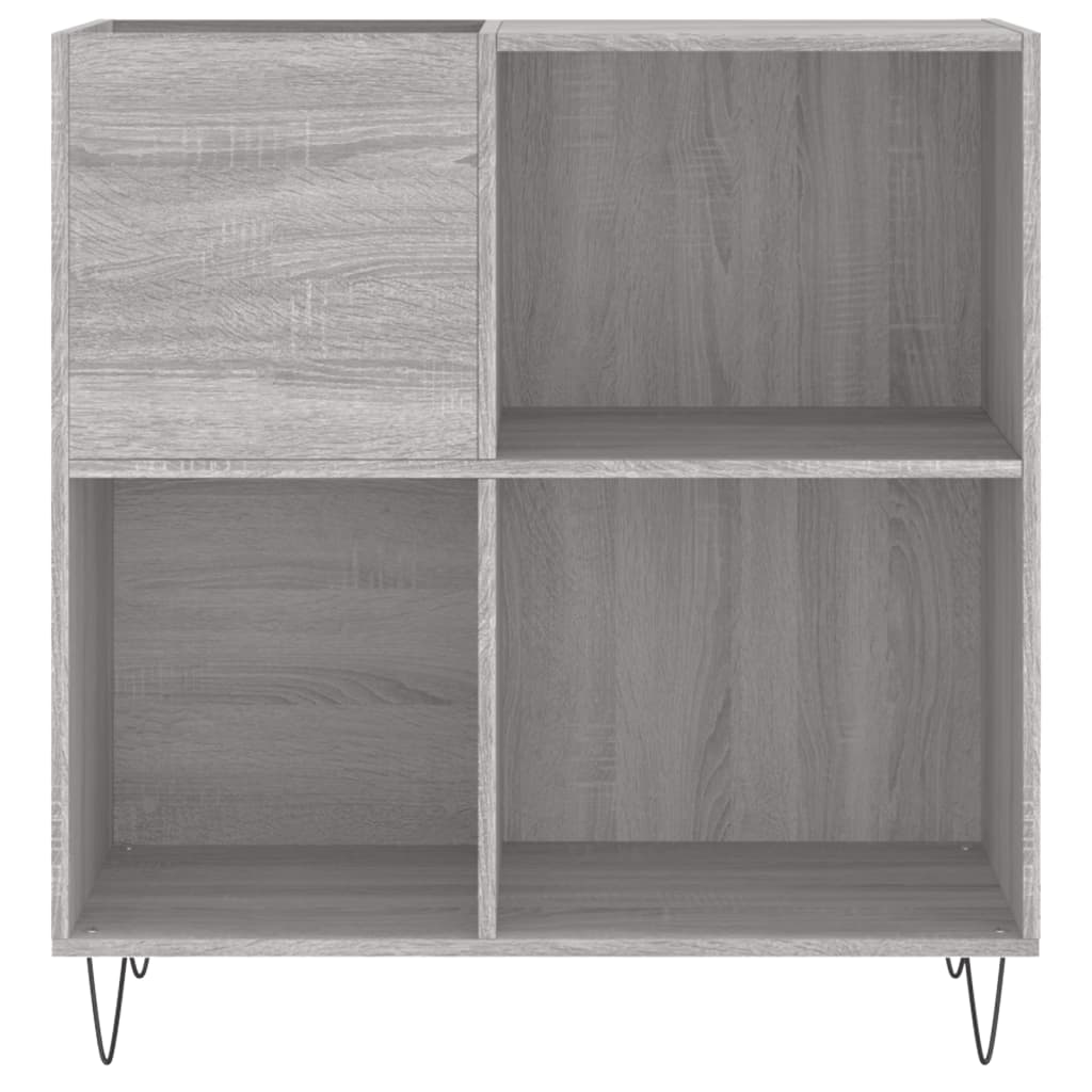 vinylskab 84,5x38x39 cm konstrueret træ grå sonoma-eg