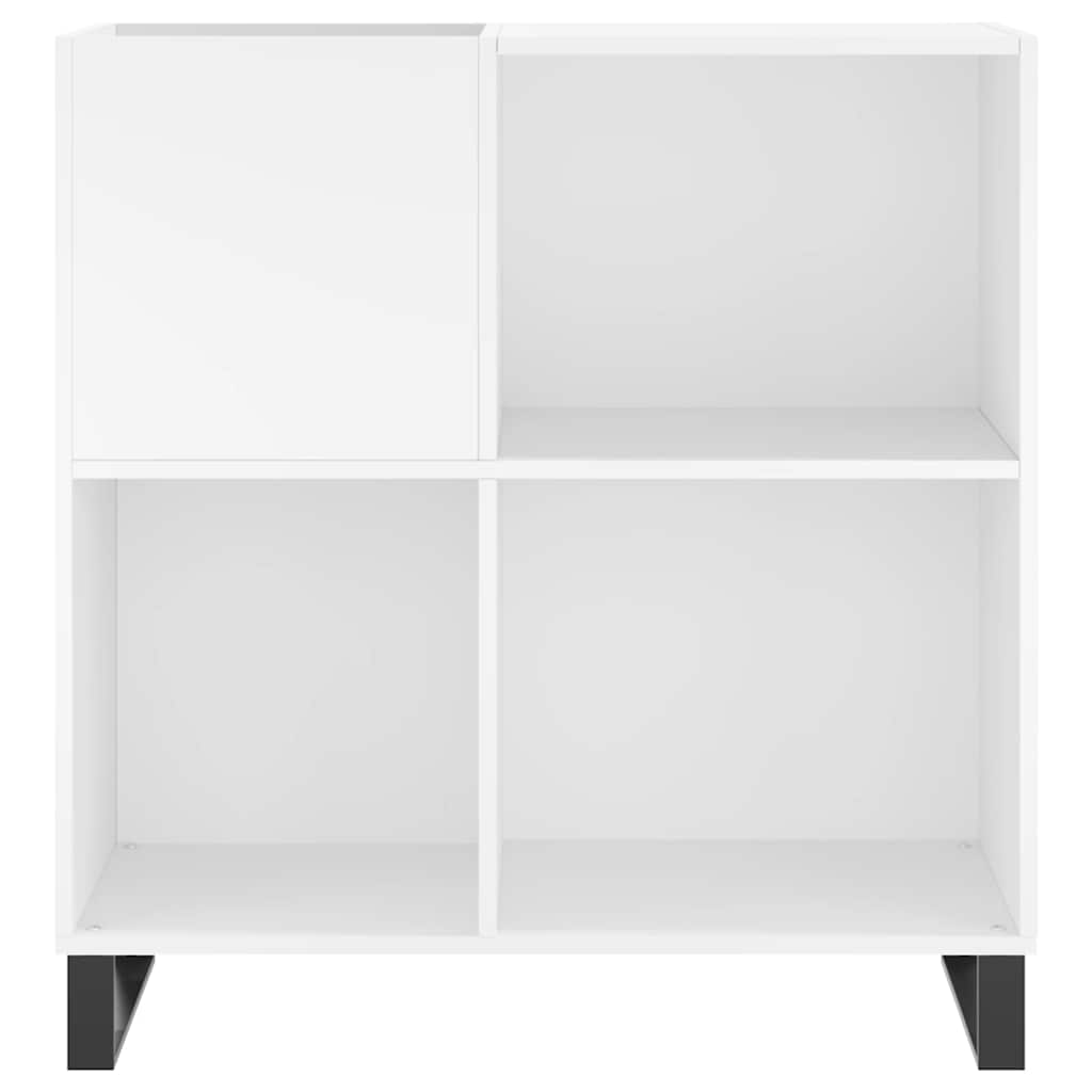 vinylskab 84,5x38x89 cm konstrueret træ hvid