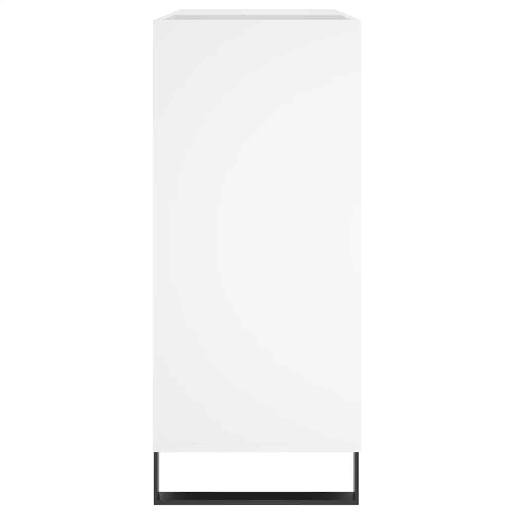 vinylskab 84,5x38x89 cm konstrueret træ hvid