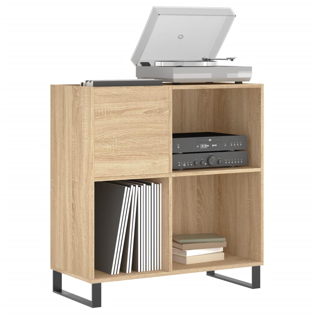 vinylskab 84,5x38x39 cm konstrueret træ sonoma-eg
