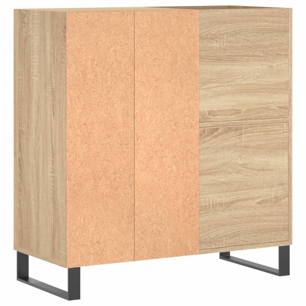 vinylskab 84,5x38x39 cm konstrueret træ sonoma-eg