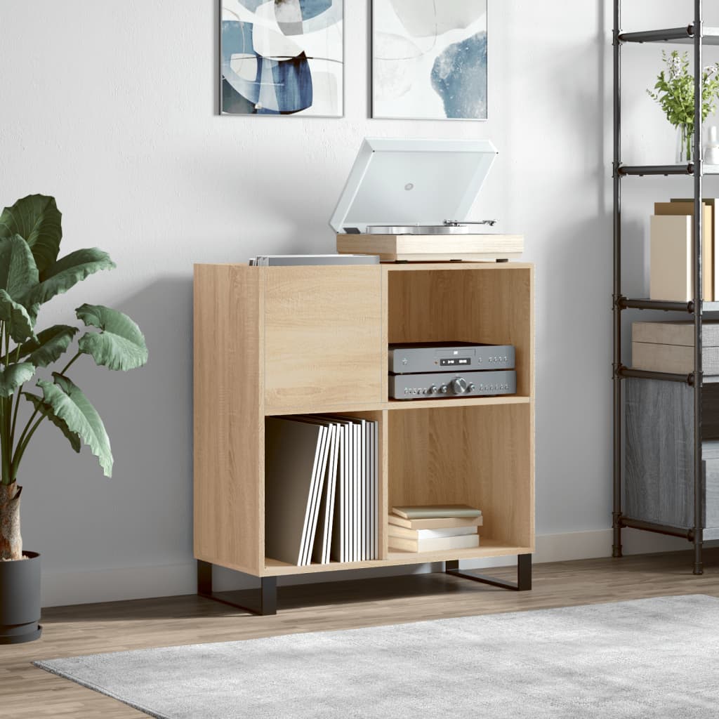 vinylskab 84,5x38x39 cm konstrueret træ sonoma-eg