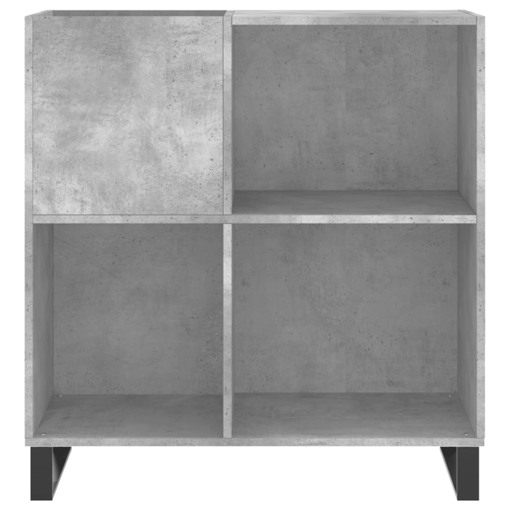 vinylskab 84,5x38x89 cm konstrueret træ betongrå