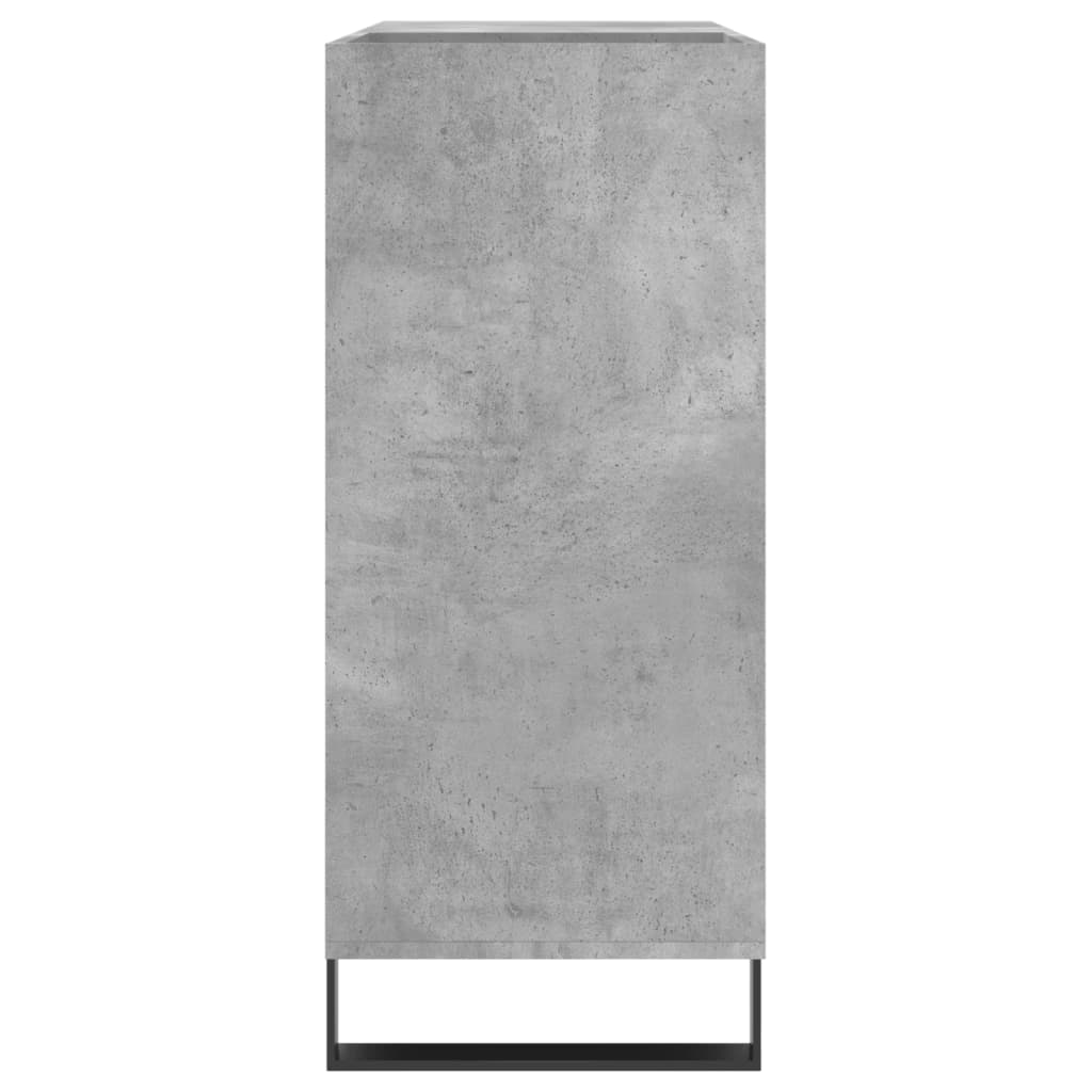vinylskab 84,5x38x89 cm konstrueret træ betongrå