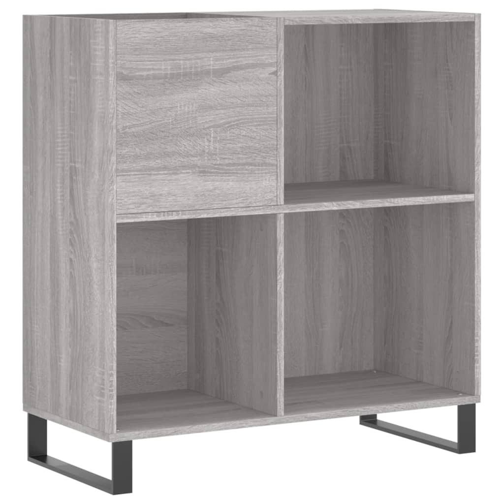 vinylskab 84,5x38x39 cm konstrueret træ grå sonoma-eg