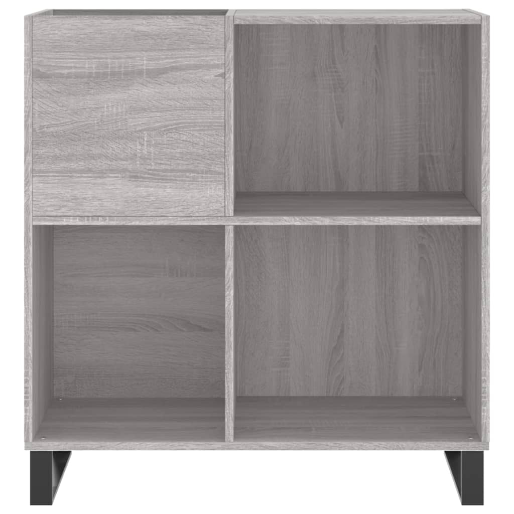 vinylskab 84,5x38x39 cm konstrueret træ grå sonoma-eg